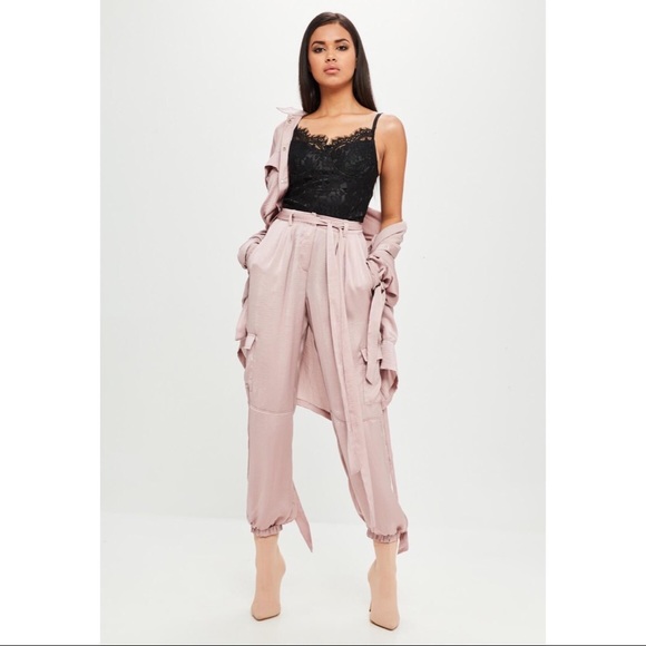 missguided pink cargo pants